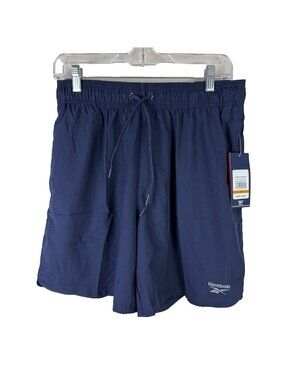 Reebok Mens Active Shorts Medium Navy 7 Inch Athletic Gym Running NWT